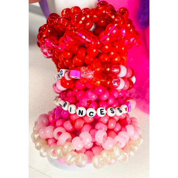 Sunset Princess Kandi Cuff w/ Removable Rotating Bracelets - Picture 5 of 6